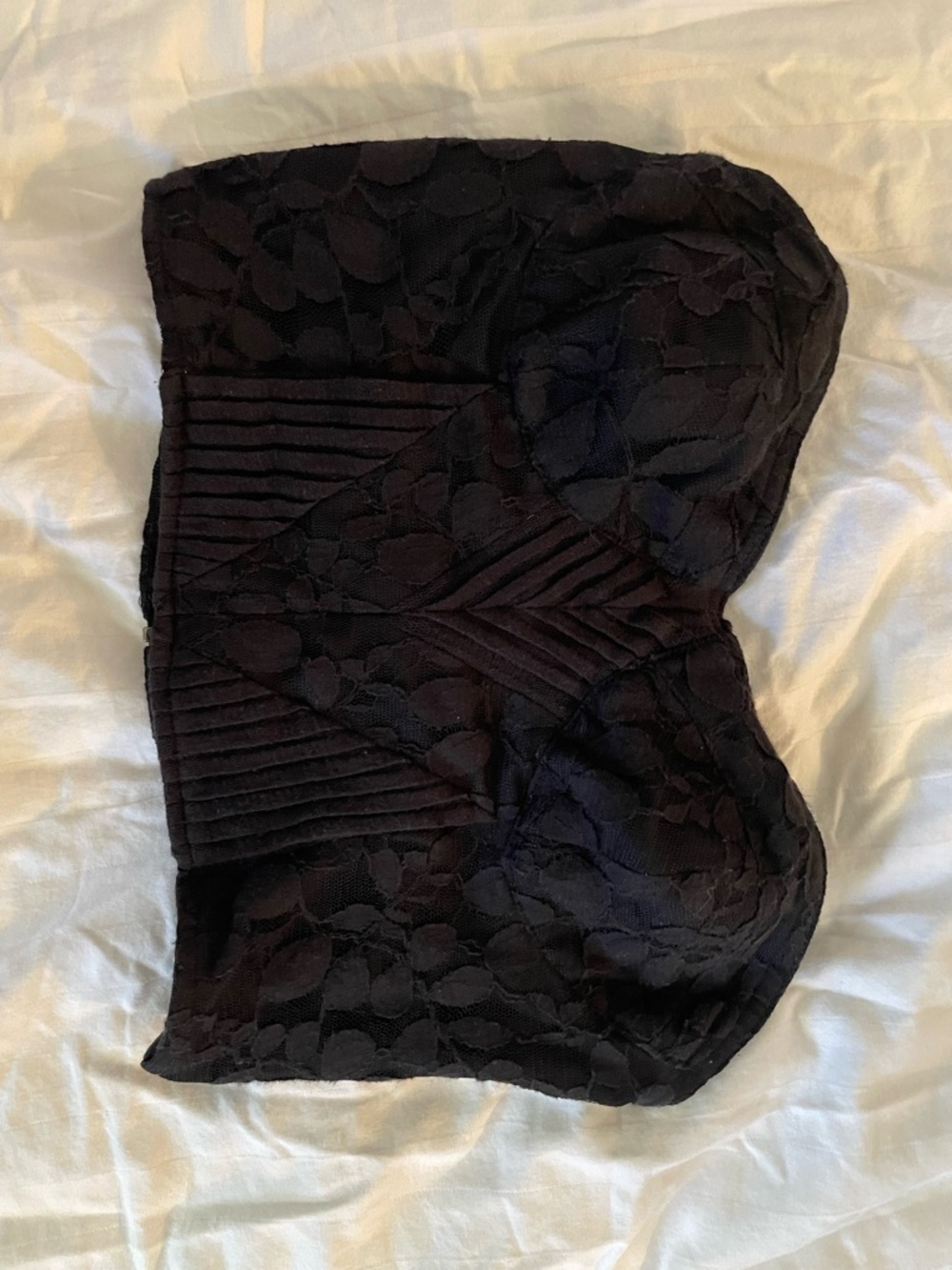silence + noise Black Lace Bustier Top